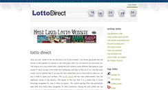 Desktop Screenshot of lottodirect.com