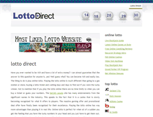 Tablet Screenshot of lottodirect.com